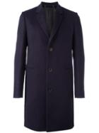 Paul Smith 'gents' Single Breasted Coat, Men's, Size: 50, Blue, Cupro/wool