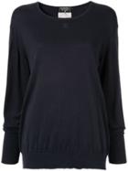 Chanel Pre-owned Embroidered Interlocking Cc Jumper - Blue