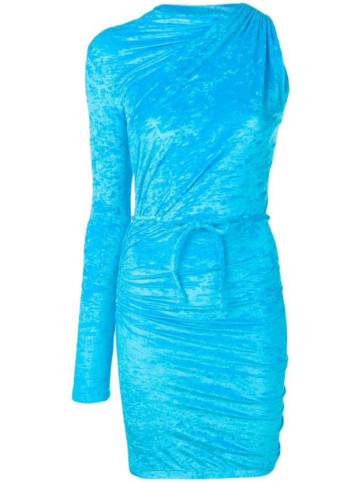 Balenciaga Draped Mini Dress - Blue