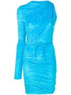 Balenciaga Draped Mini Dress - Blue