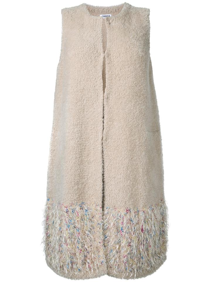 Coohem Fancy Fur Knit Vest - Nude & Neutrals