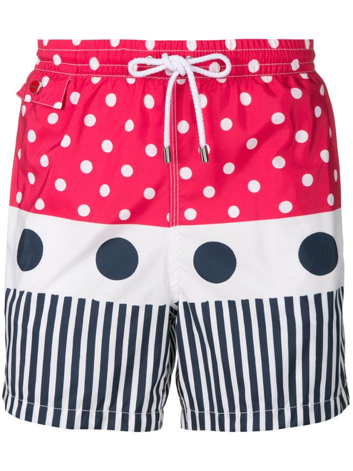 Kiton West Swim Shorts - Red