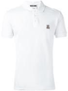 Moschino Vintage Embroidered Teddybear Polo Shirt, Men's, Size: 46, White