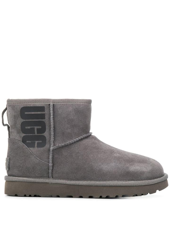 Ugg Australia Logo Print Mini Boots - Grey