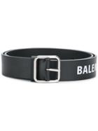 Balenciaga Logo Print Belt - Black