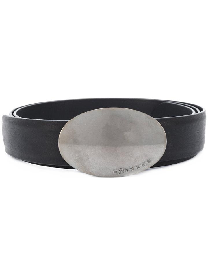 Maison Margiela Oval Buckle Belt - Black