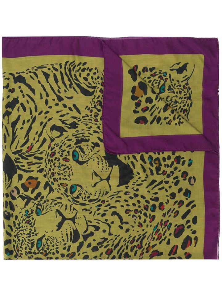 Etro Tiger Print Scarf - Green
