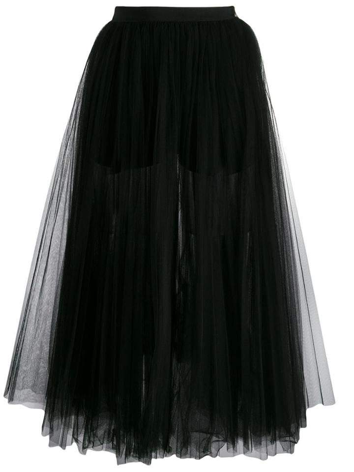 Elisabetta Franchi Layered Tulle Skirt - Black