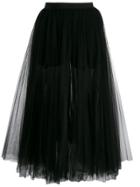Elisabetta Franchi Layered Tulle Skirt - Black