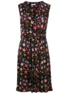 Versace Collection Starfish Print Wrap Dress, Women's, Size: 46, Black, Polyamide/viscose