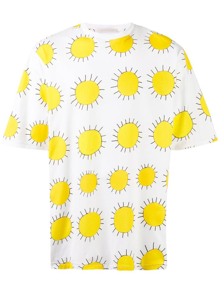 Christopher Kane - Oversize All Over Printed Sun T-shirt - Men - Cotton - M, White, Cotton