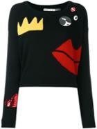 Alice+olivia Chest Pin Jumper, Women's, Size: Xs, Black, Nylon/spandex/elastane/viscose/wool