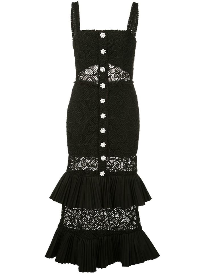 Alexis Lyssa Tiered Lace Dress - Black