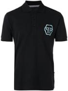 'dark' Polo Shirt - Men - Cotton - L, Black, Cotton, Philipp Plein