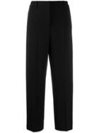 Theory Wide-leg Cropped Trousers - Black