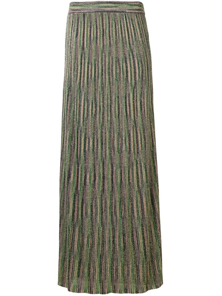 M Missoni Jacquard Knit Long Skirt - Green