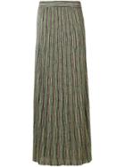 M Missoni Jacquard Knit Long Skirt - Green