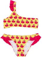 Mc2 Saint Barth Kids Teen Flamingo Print Bikini - Yellow & Orange