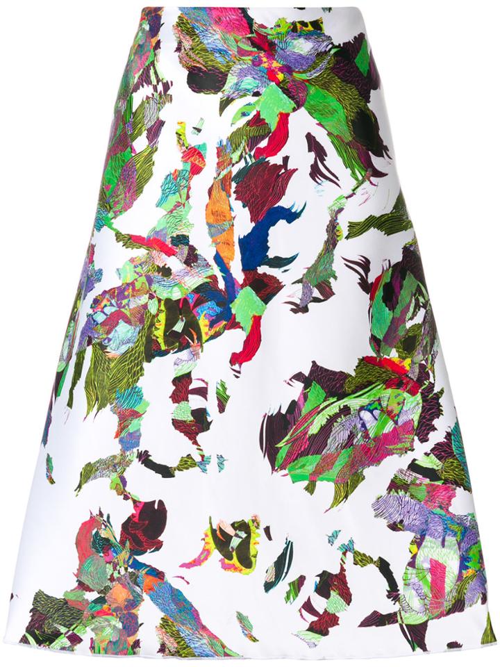 Versus Printed A-line Skirt - Multicolour