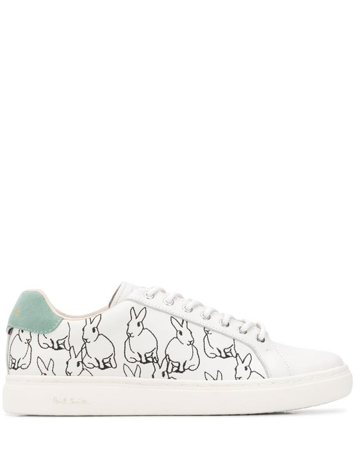 Paul Smith Bunny Print Sneakers - White