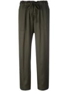 Raquel Allegra Drawstring Trousers, Women's, Size: 1, Green, Cotton/viscose