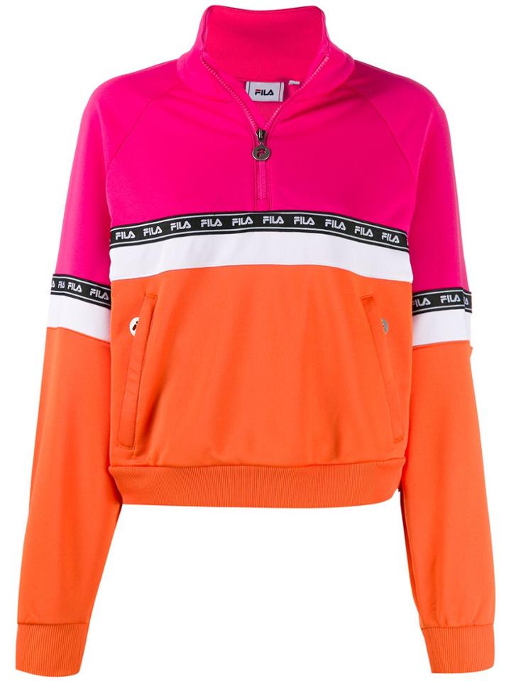 Fila Colour-block Design Jumper - Pink