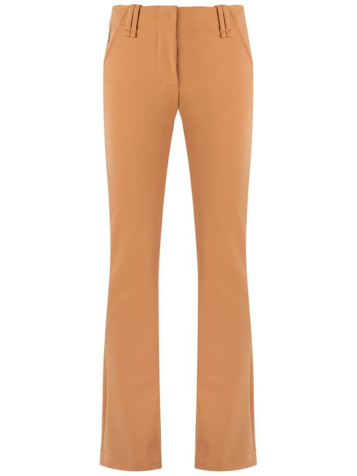 Gloria Coelho - Straight Trousers - Women - Elastodiene/polyamide - 42, Orange, Elastodiene/polyamide