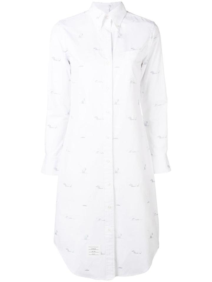 Thom Browne Synchronized Swimmer Shirtdress - White