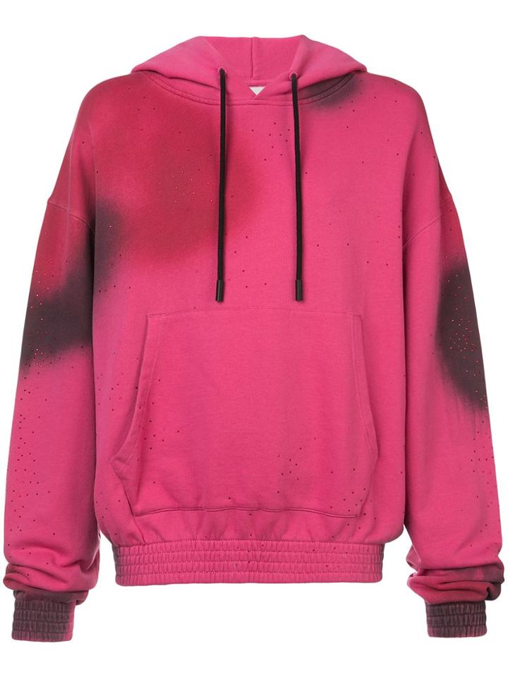 Off-white Spray Hoodie - Pink & Purple