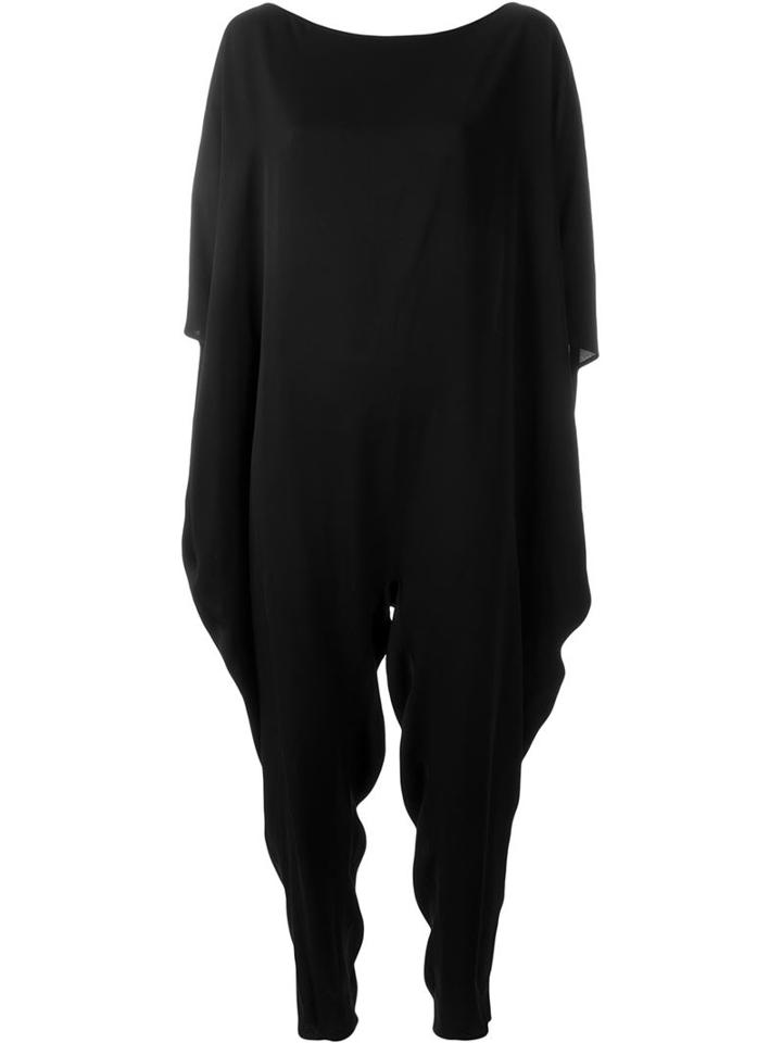 Gianluca Capannolo Batwing Sleeve Jumpsuit, Women's, Size: 42, Black, Nylon/viscose