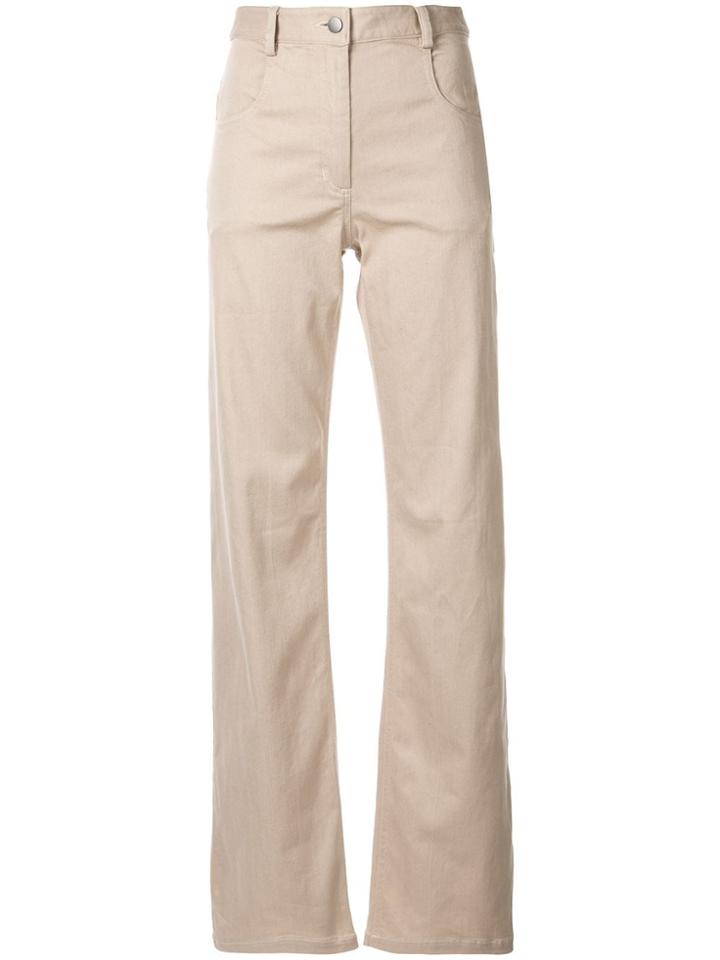 Christopher Esber High Rise Wide Leg Trousers - Brown