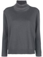 Fabiana Filippi Metallic Turtleneck Sweater - Grey