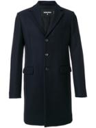 Dsquared2 Classic Single Breasted Coat - Blue