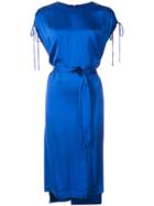 Lover Ruched Sleeve Dress - Blue