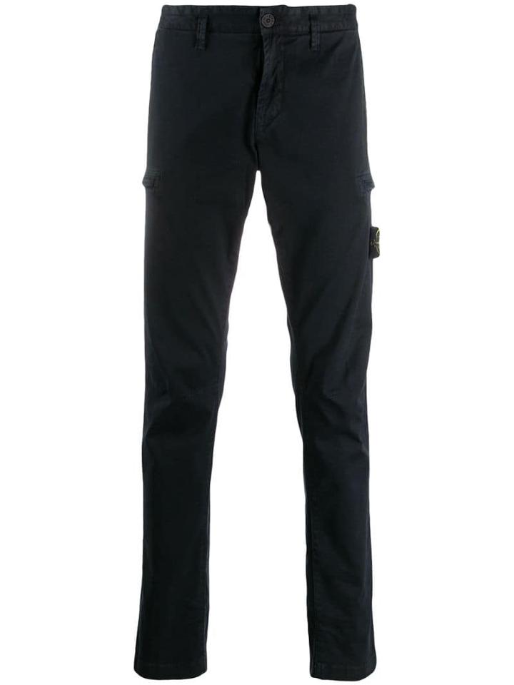 Stone Island Straight-leg Trousers - Blue