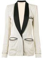 Balenciaga Vintage 2000's Striped Blazer - White