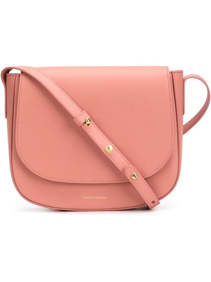 Mansur Gavriel - Structured Crossbody Bag - Women - Leather - One Size, Pink/purple, Leather