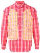 Comme Des Garçons Pre-owned Double Plaid Print Shirt - Pink