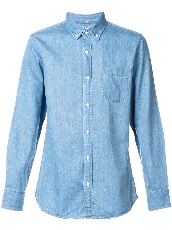 Frame Denim Classic Denim Shirt, Men's, Size: Large, Blue, Cotton
