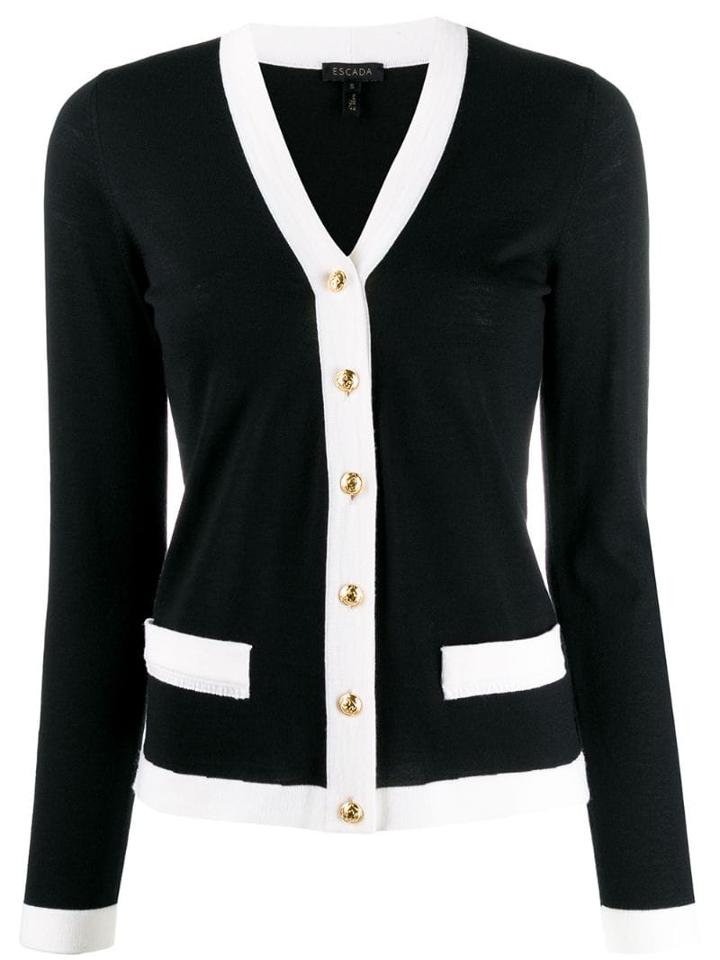 Escada Two-tone Cardigan - Black