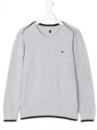Armani Junior Crew Neck Jumper, Boy's, Size: 16 Yrs, Grey
