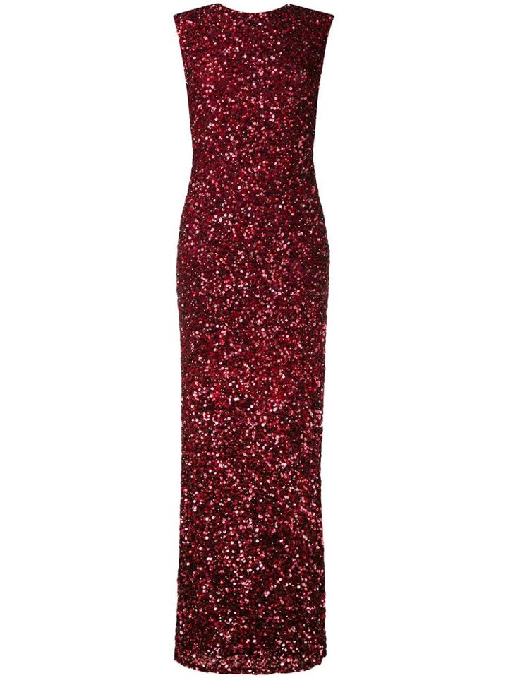 Alice+olivia Fitted Sequin Dress - Red