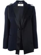Ports 1961 Single Breasted Jacket, Women's, Size: 40, Blue, Polyamide/polyester/spandex/elastane/wool