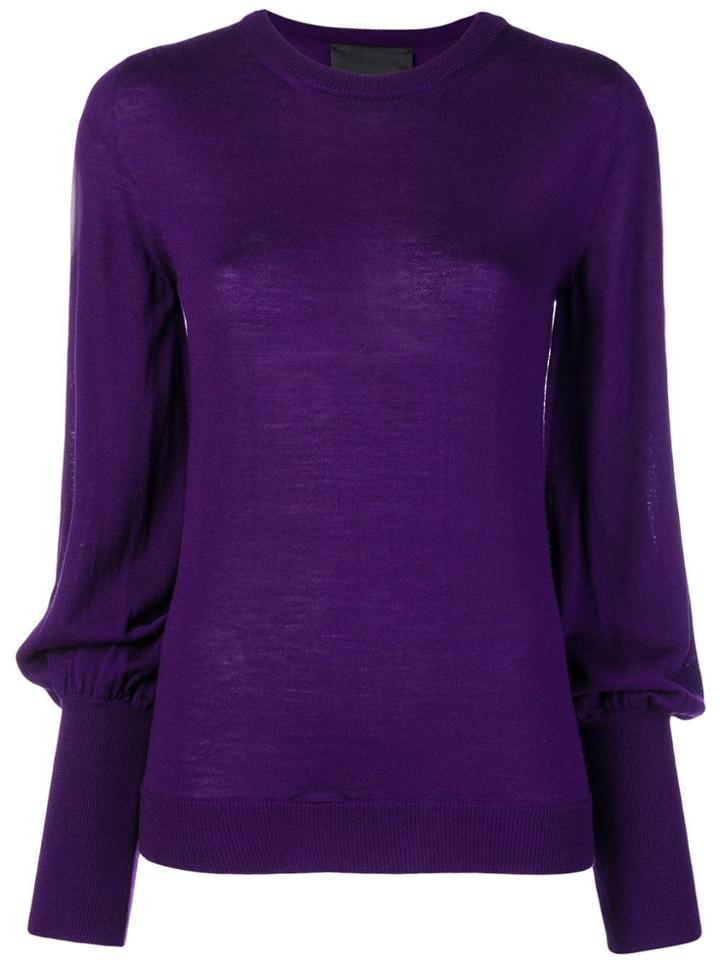 Erika Cavallini Round Neck Jumper - Purple