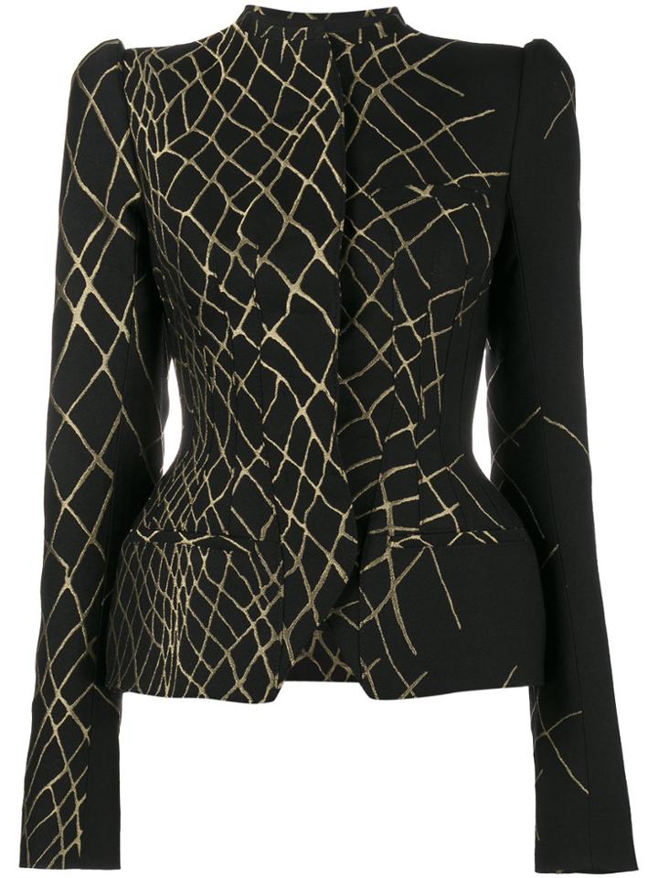 Haider Ackermann 3d Jacquard Fitted Hourglass Jacket - Black