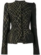 Haider Ackermann 3d Jacquard Fitted Hourglass Jacket - Black