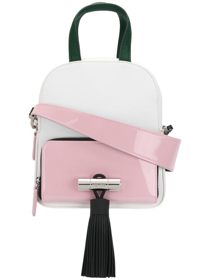 Kenzo Tassel Shoulder Bag - White
