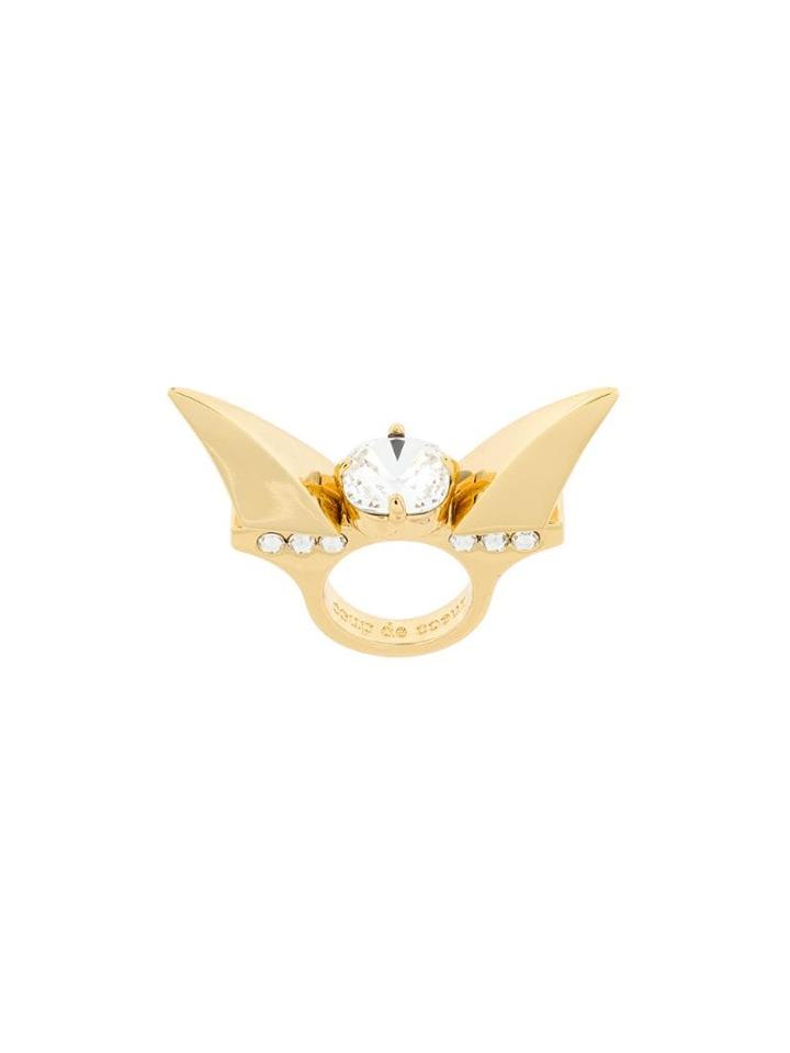 Coup De Coeur Spike Centre Stone Ring - Gold