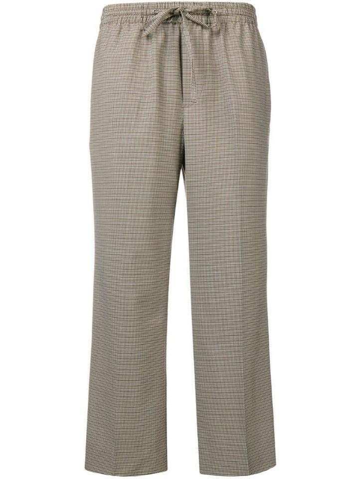 Miu Miu Tweed Cropped Trousers - Neutrals