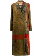Uma Wang Double Breasted Patchwork Coat - Brown